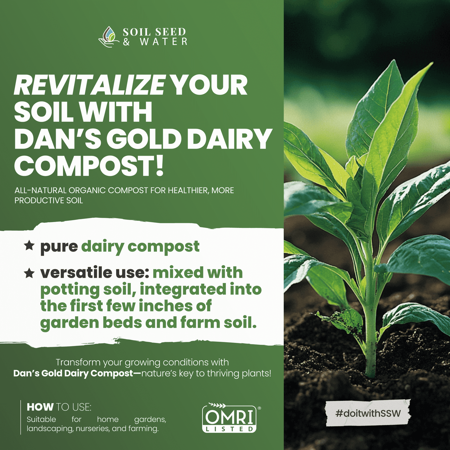 Dan's Gold Organic Dairy Compost
