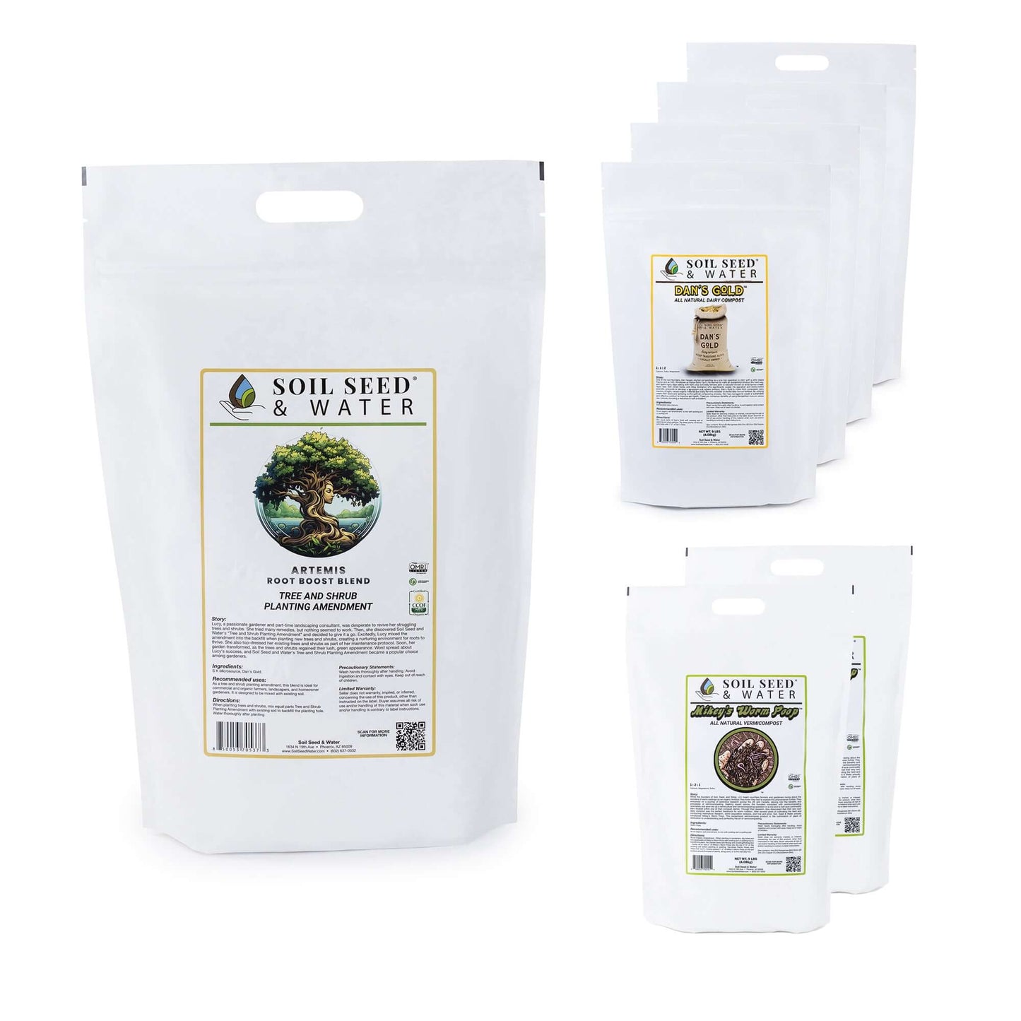 Bundle : Artemis Root Boost Soil Amendment + Worm Castings & Dairy Compost