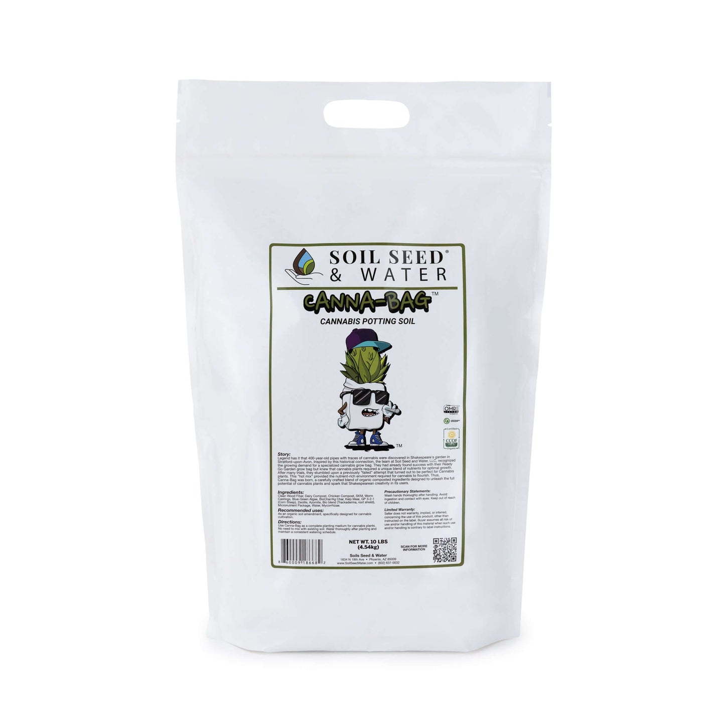 Tierra orgánica para macetas CannaBag para la familia de plantas Cannabacae