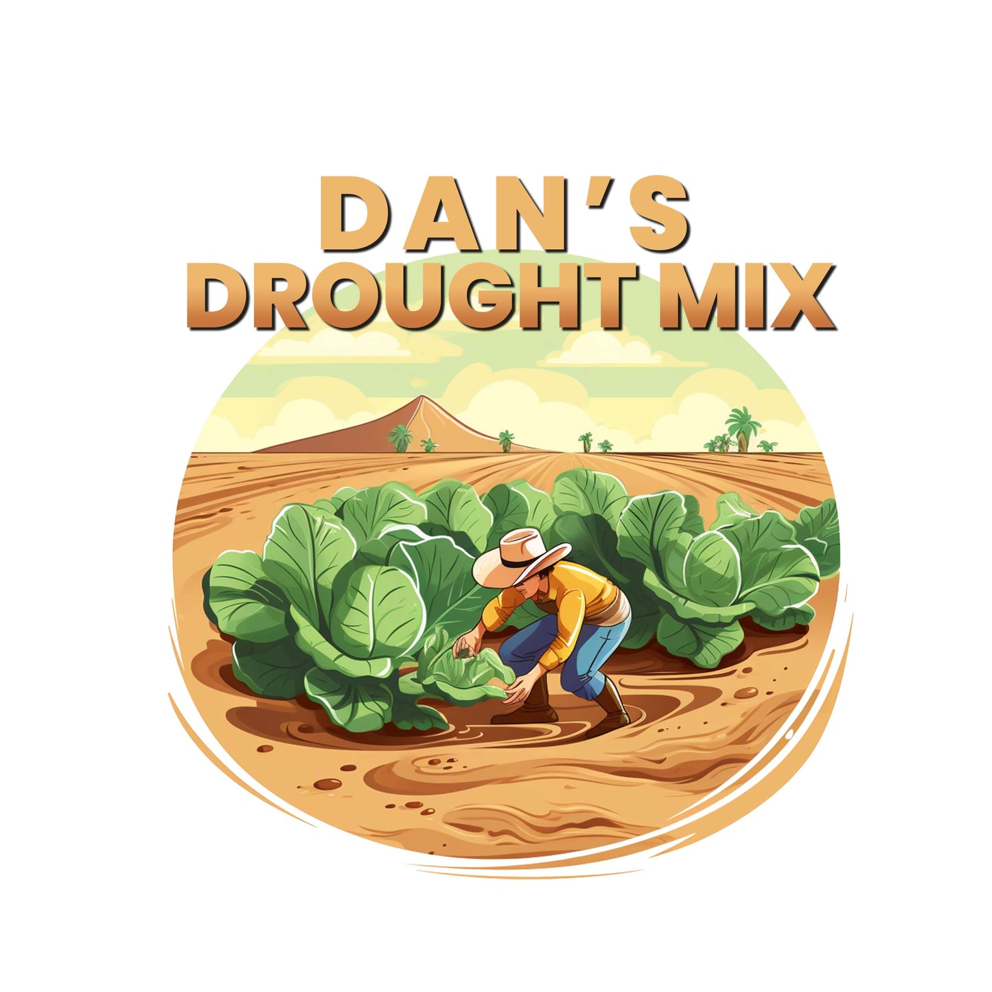 Fertilizante orgánico concentrado para suelos de Dan's Drought Mix para resistencia a la sequía