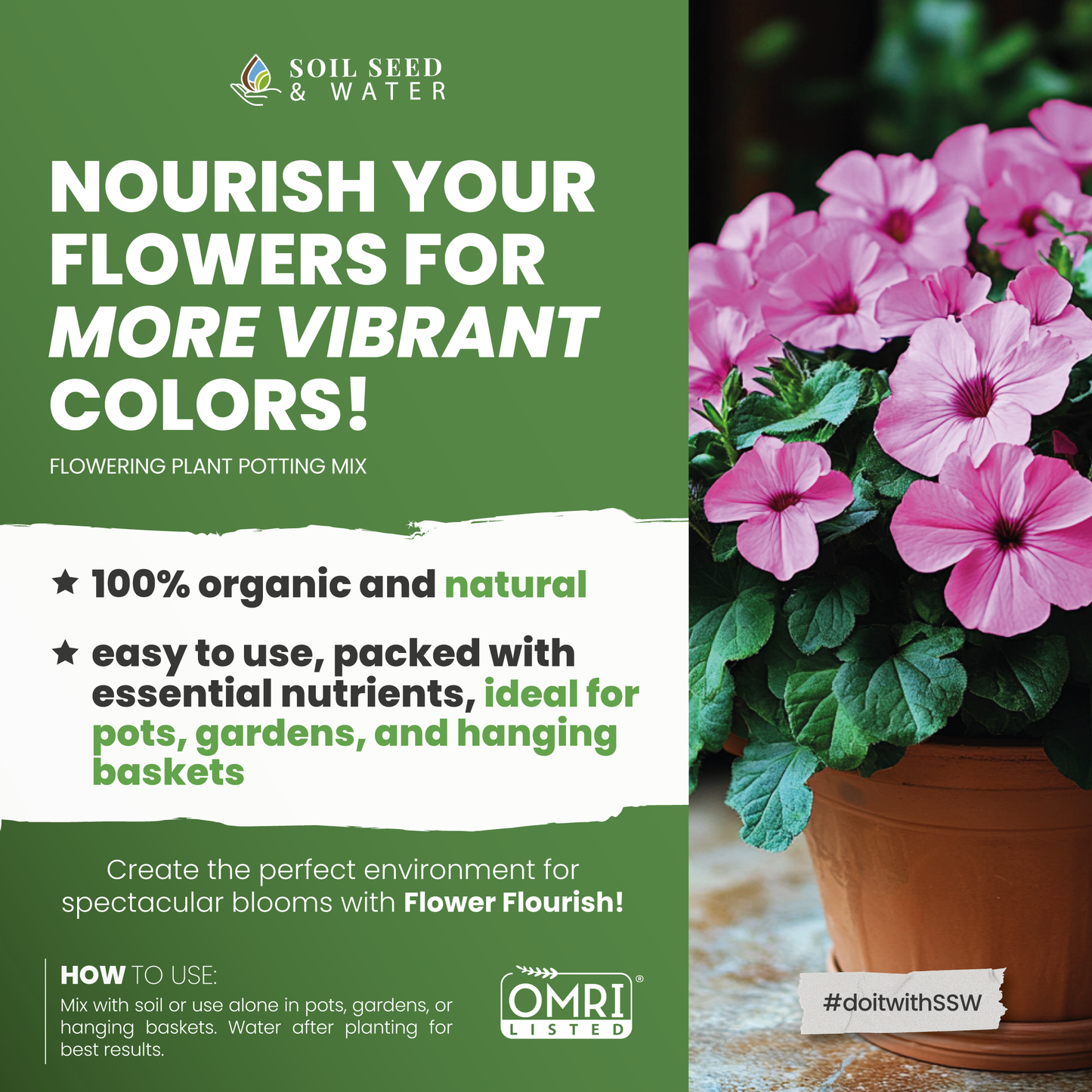 Flower Flourish: Flowering Plant Potting Mix