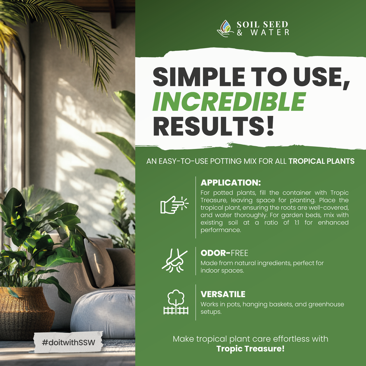 Tropic Treasure: Tropical Plant Interior Potting Mix
