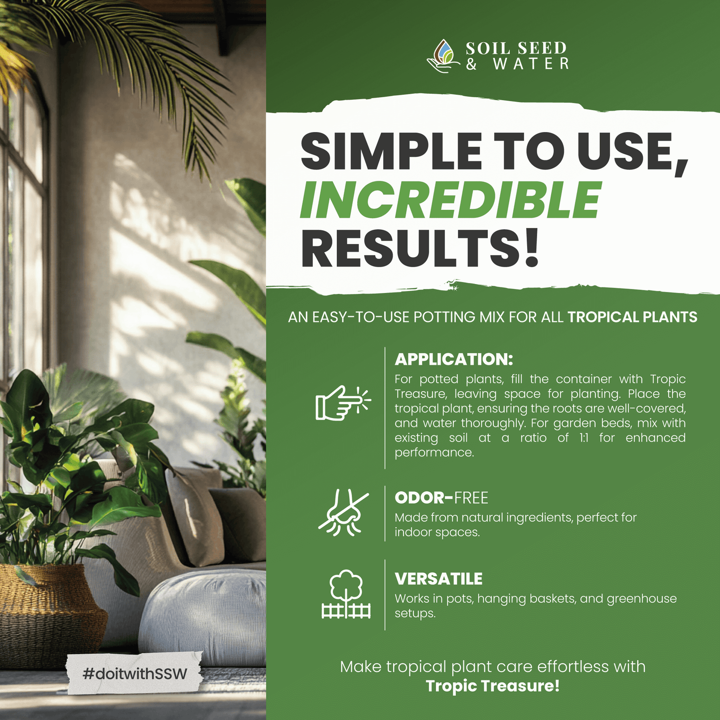 Tropic Treasure: Tropical Plant Interior Potting Mix