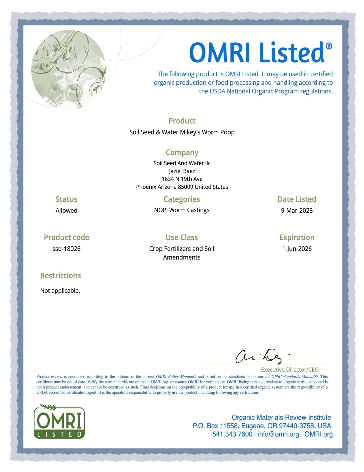 Mikey's Worm Poop Organic Dairy Vermicompost Worm Castings