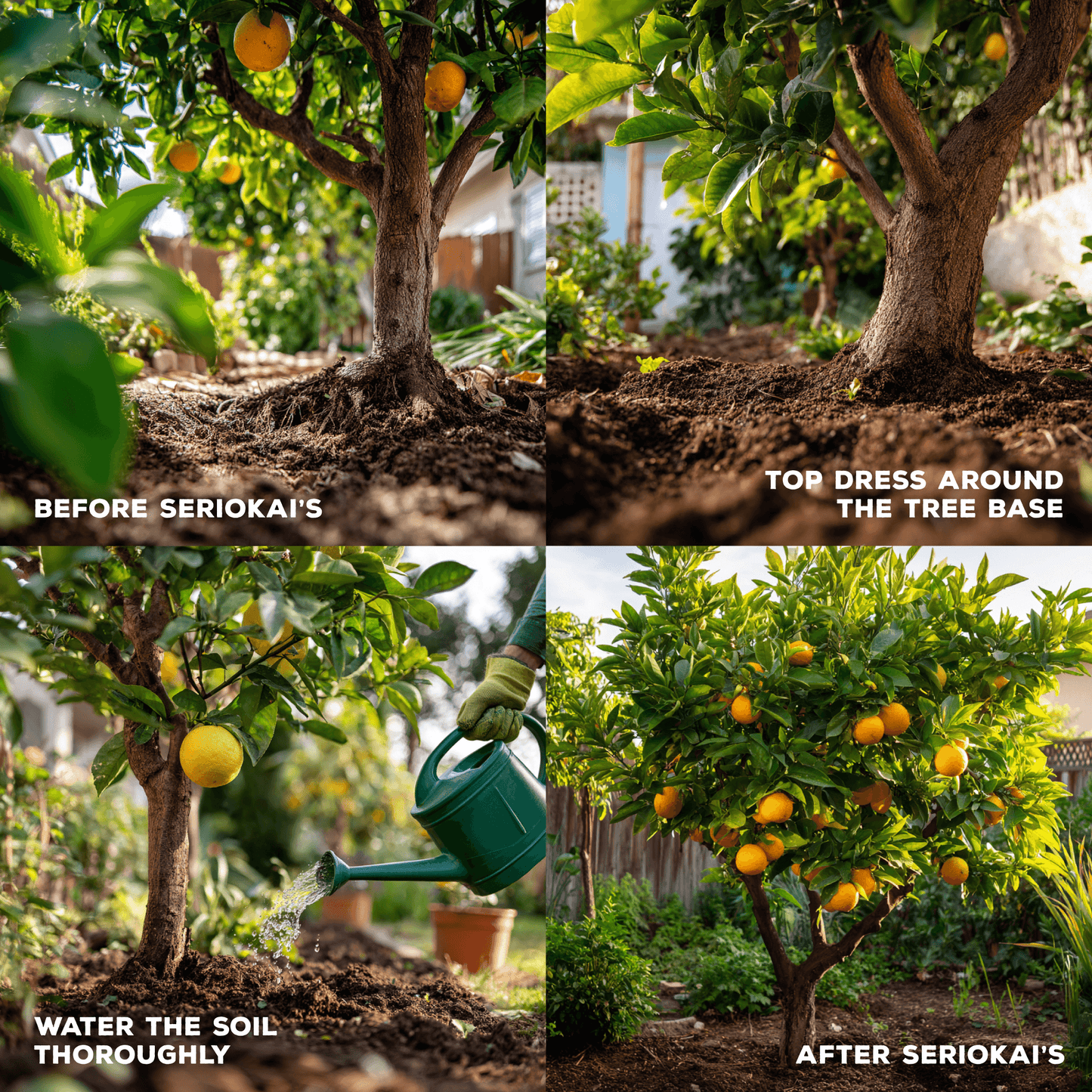 Fertilizante orgánico concentrado para mejorar el suelo de árboles de aguacate y cítricos Secret Blend de Seriokai