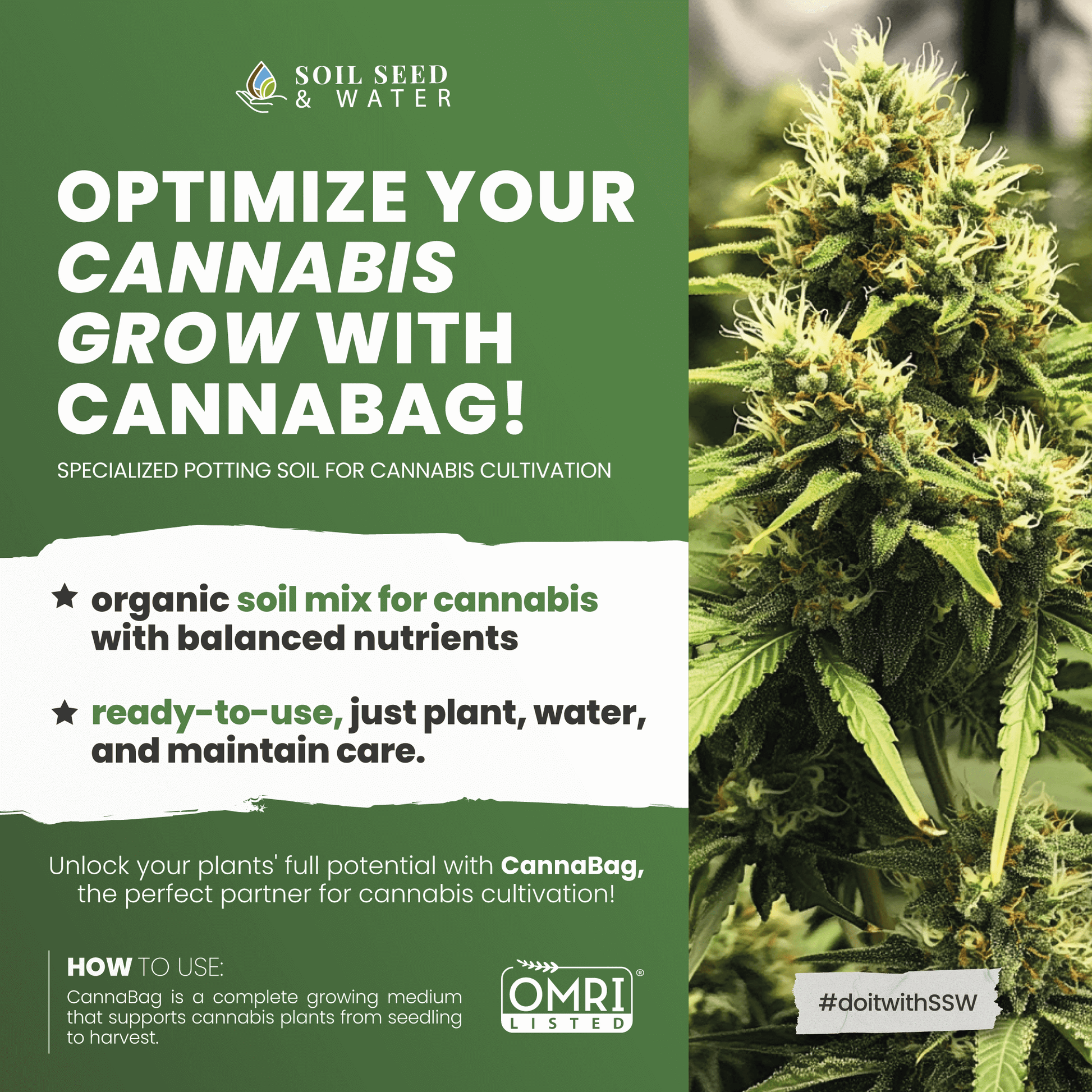 cannabis potting mix CannaBag Organic Potting Soil for Cannabacae family of plants