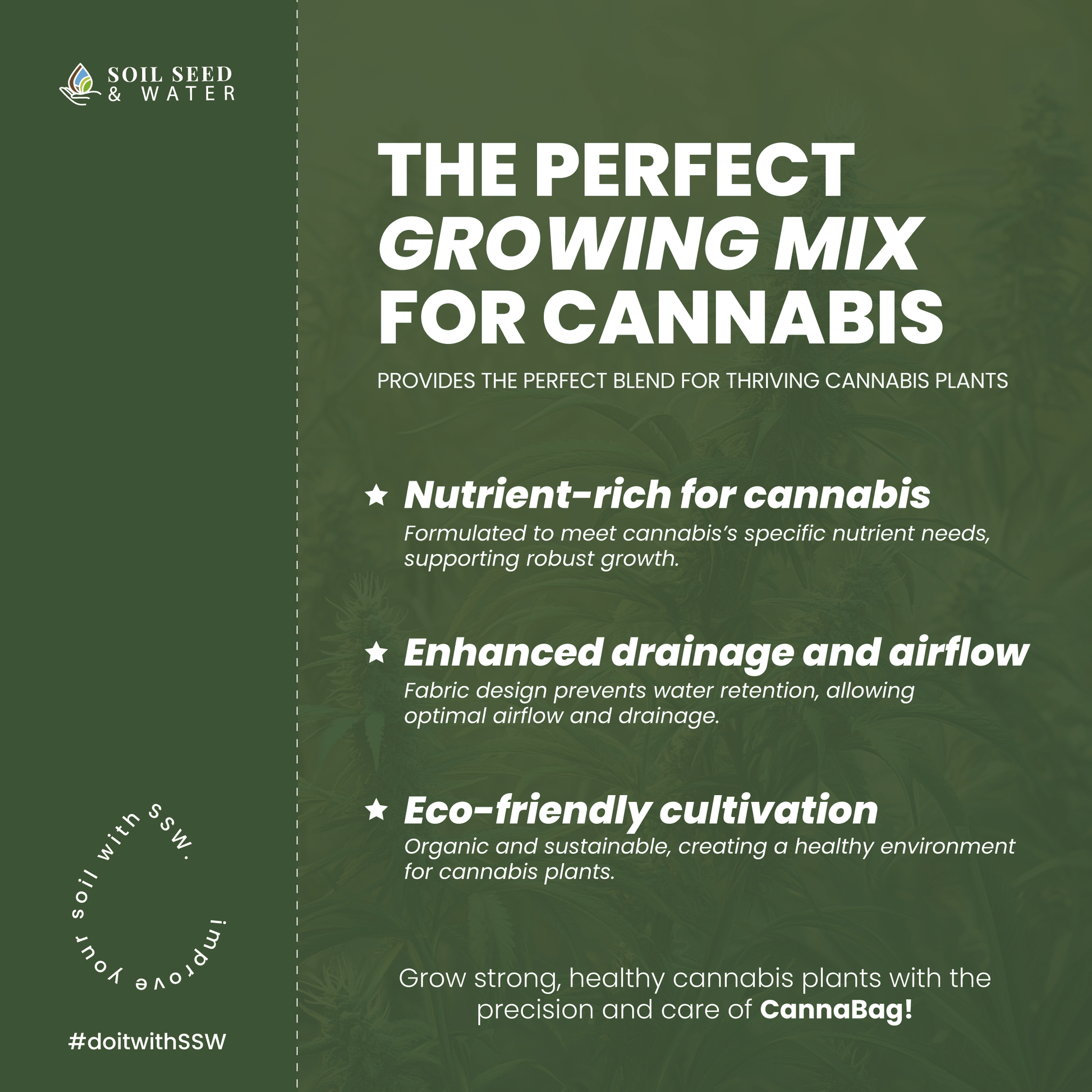 potting soil mix for cannabis CannaBag Organic Potting Soil for Cannabacae family of plants