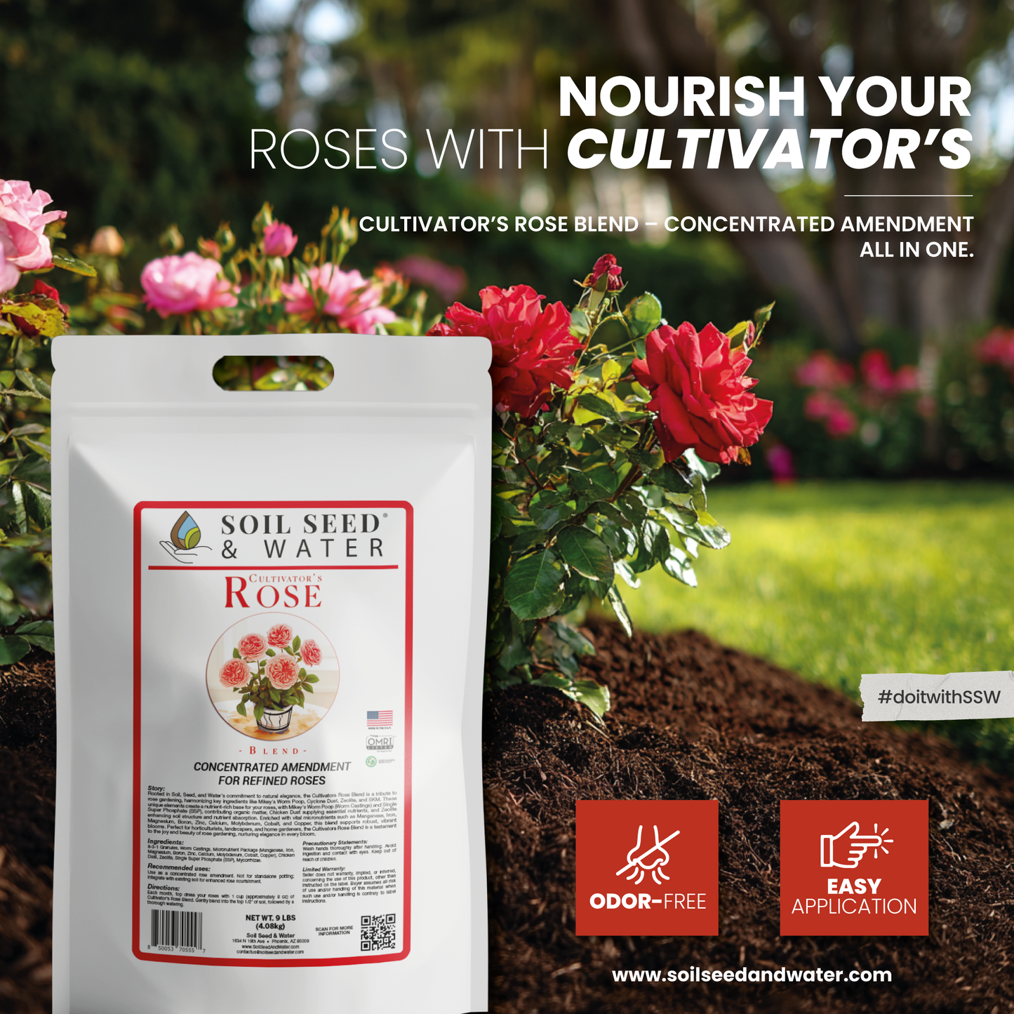 Cultivator's Rose Blend Concentrated Organic Soil Amendment Fertilizer