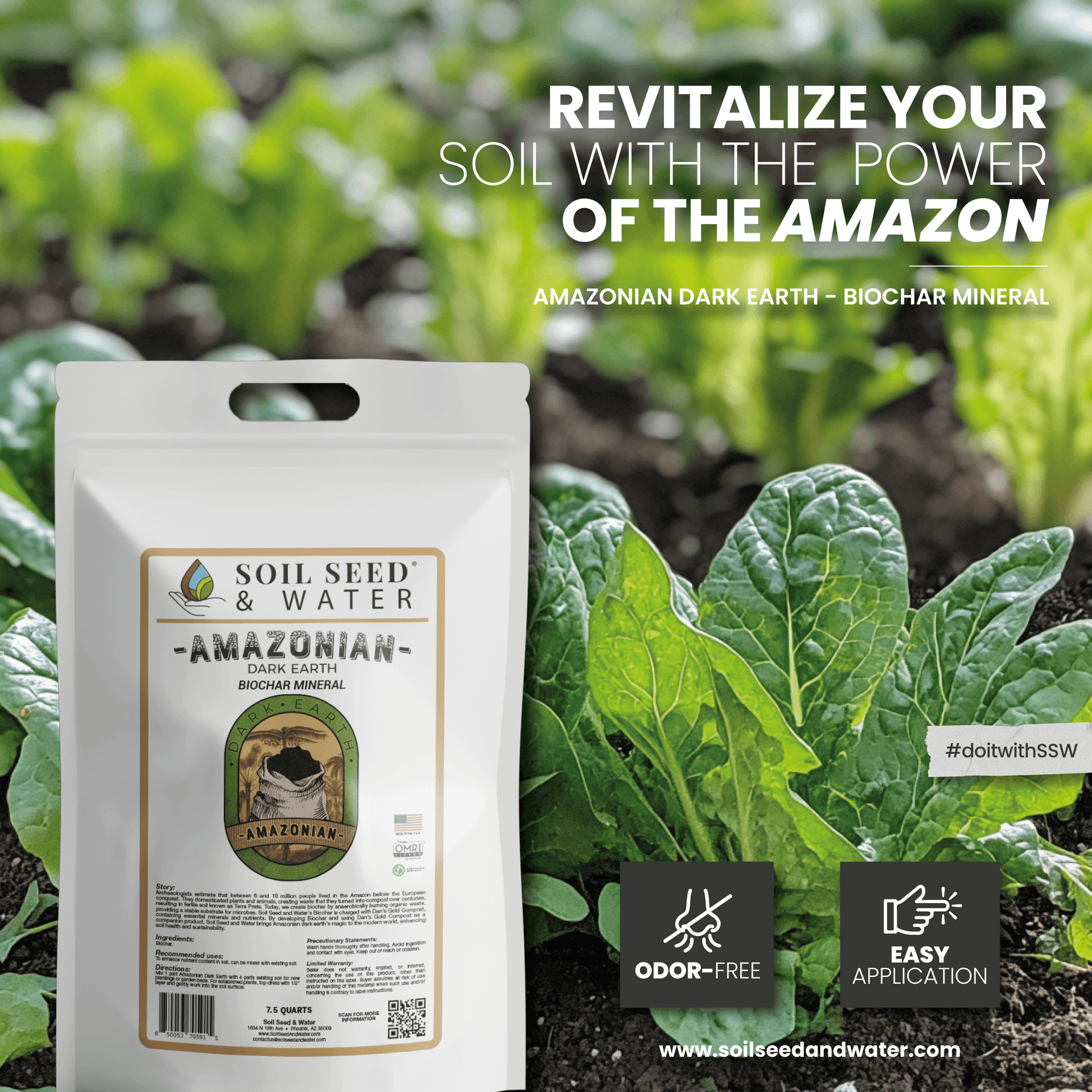 amazon plant fertilizer Amazonian Dark Earth Organic Soil Amendment Fertilizer Biochar & Miner – Soil Seed & Water