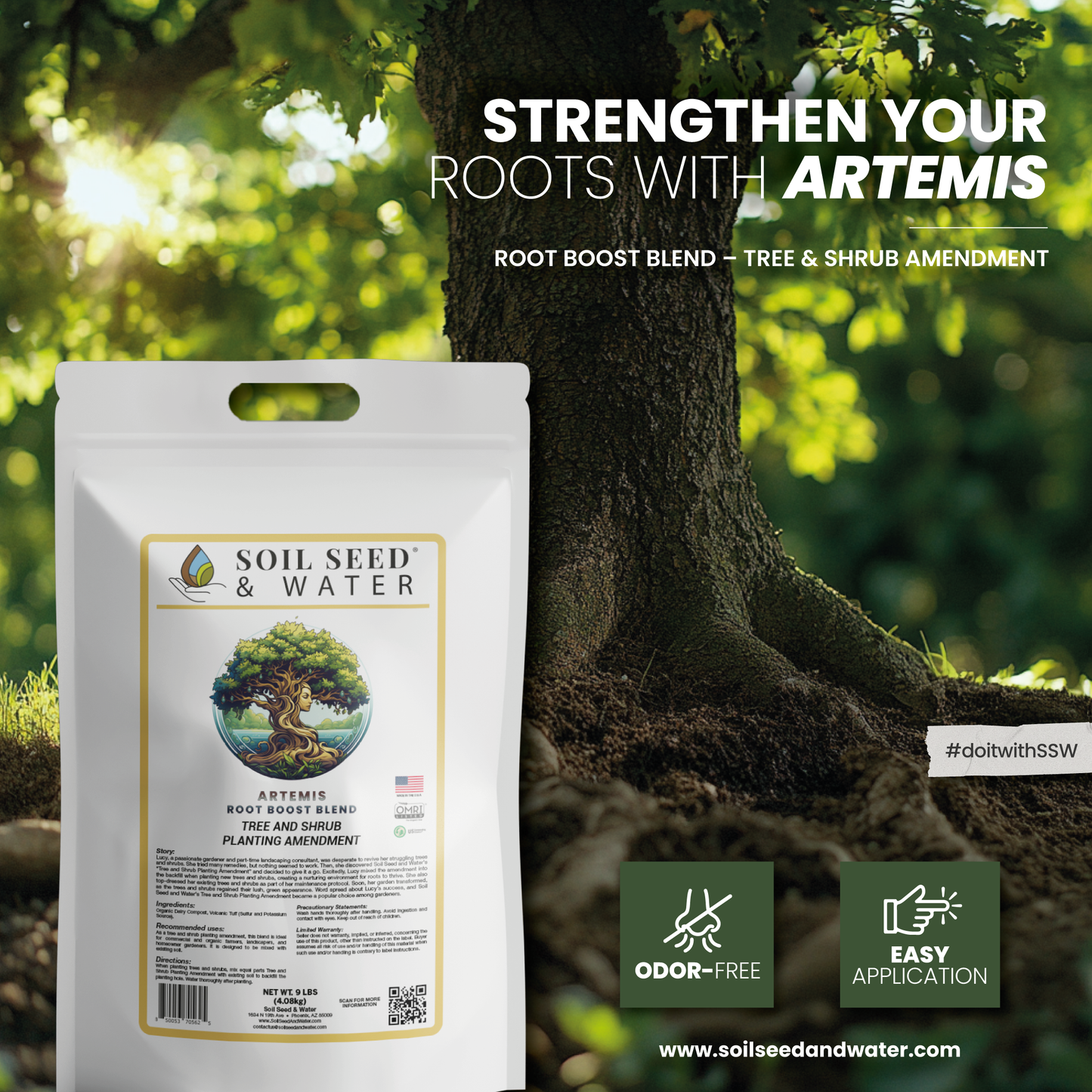 Artemis RootBoost Concentrated Organic Soil Amendment Fertilizer for Trees & Shrubs