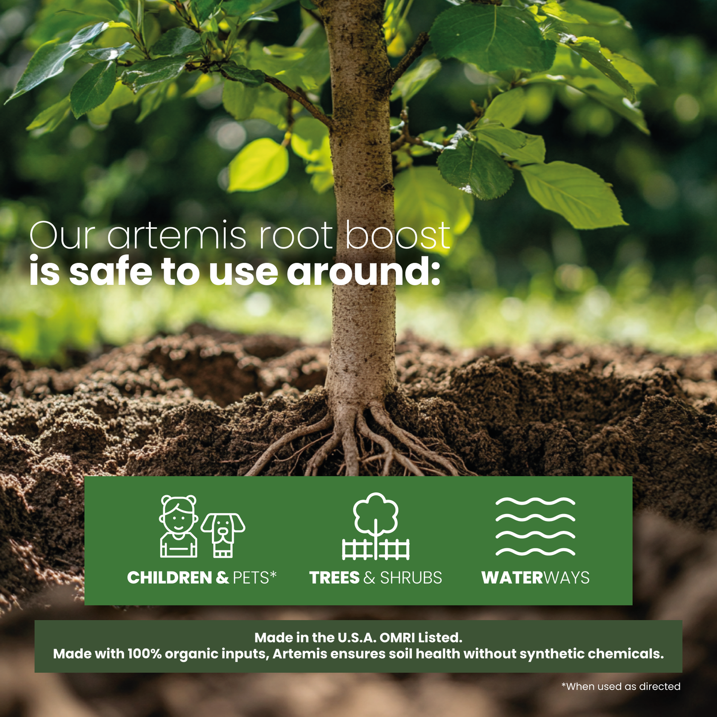 Artemis RootBoost Concentrated Organic Soil Amendment Fertilizer for Trees & Shrubs