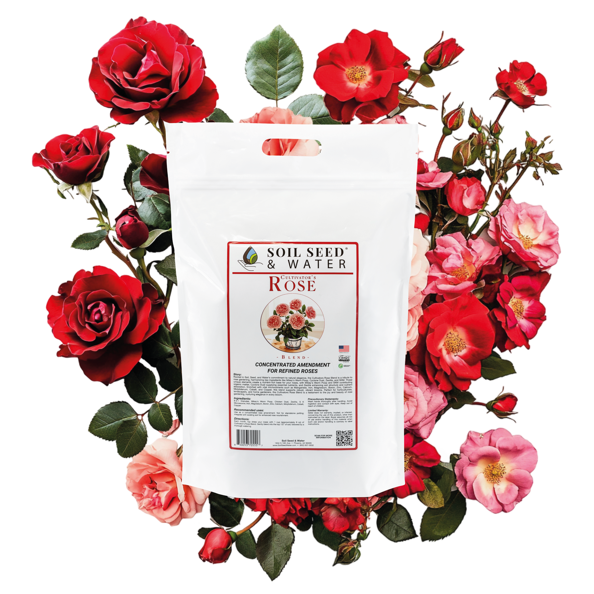 rose agri seed Cultivator's Rose Blend Concentrated Organic Soil Amendment Fertilizer