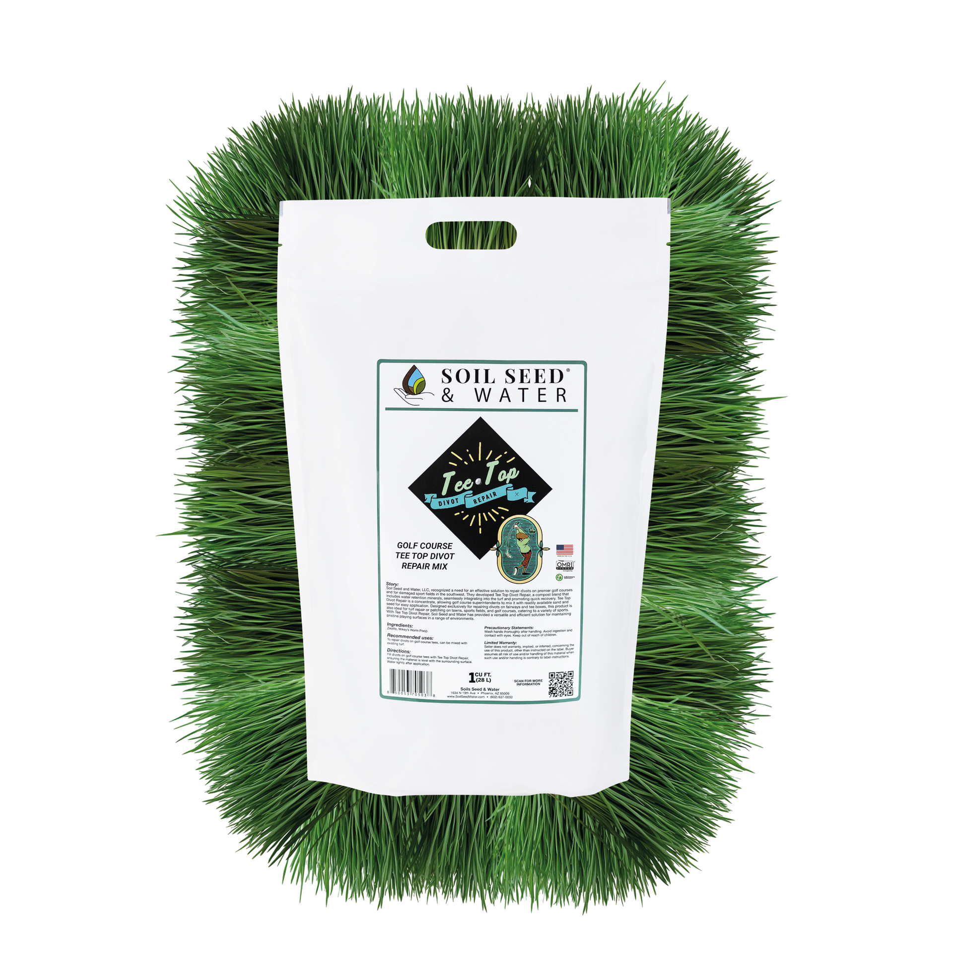 Tee Top Divot Repair Blend – Soil Seed & Water