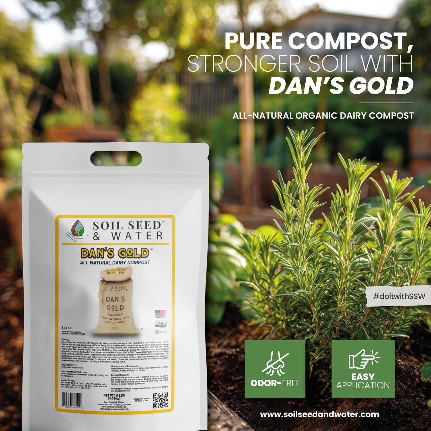 Dan's Gold Organic Dairy Compost