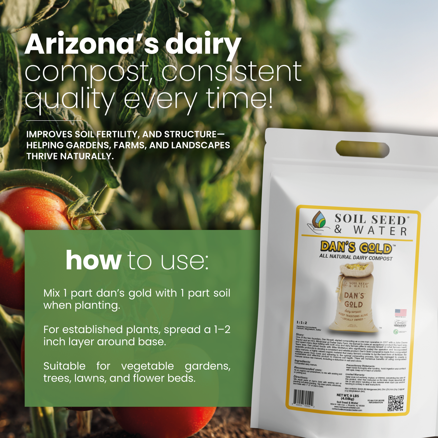 Dan's Gold Organic Dairy Compost