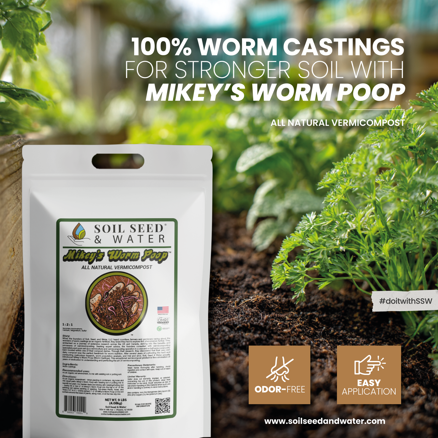 Mikey's Worm Poop Organic Dairy Vermicompost Worm Castings