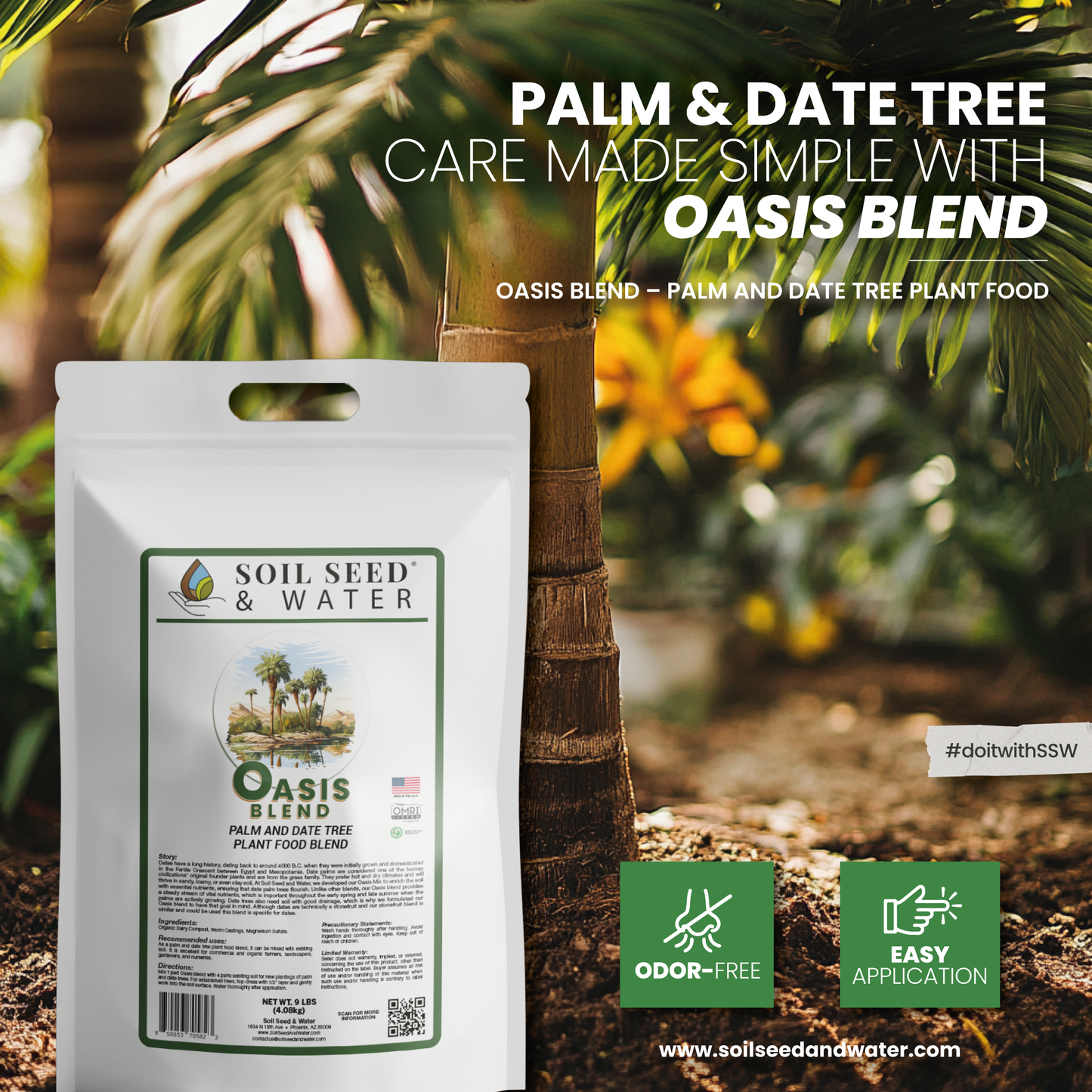 Oasis Blend Concentrated Organic Soil Amendment Fertilizer for Palm & Date trees