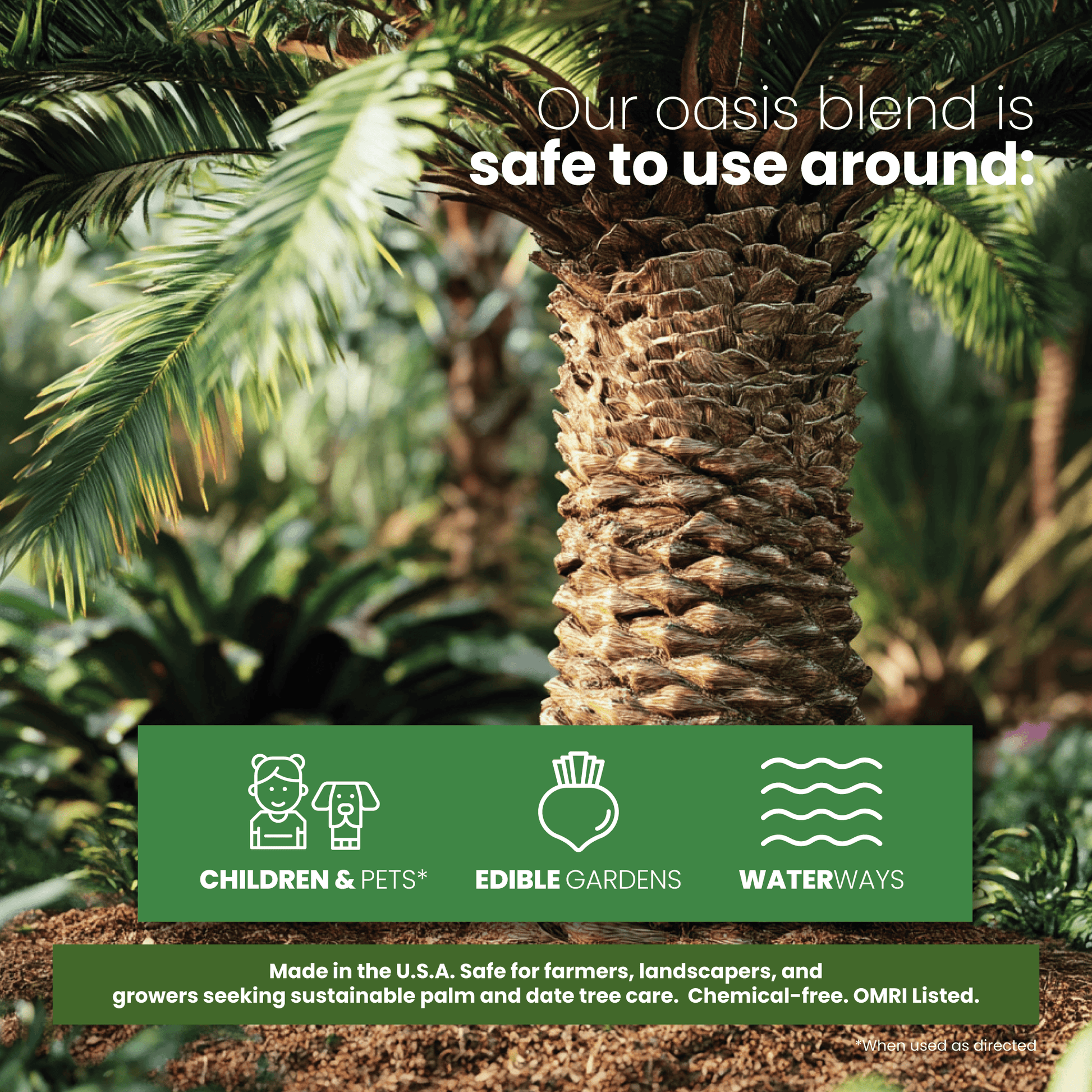 oasis plant fertilizer Oasis Blend Concentrated Organic Soil Amendment Fertilizer for Palm & – Soil Seed & Water