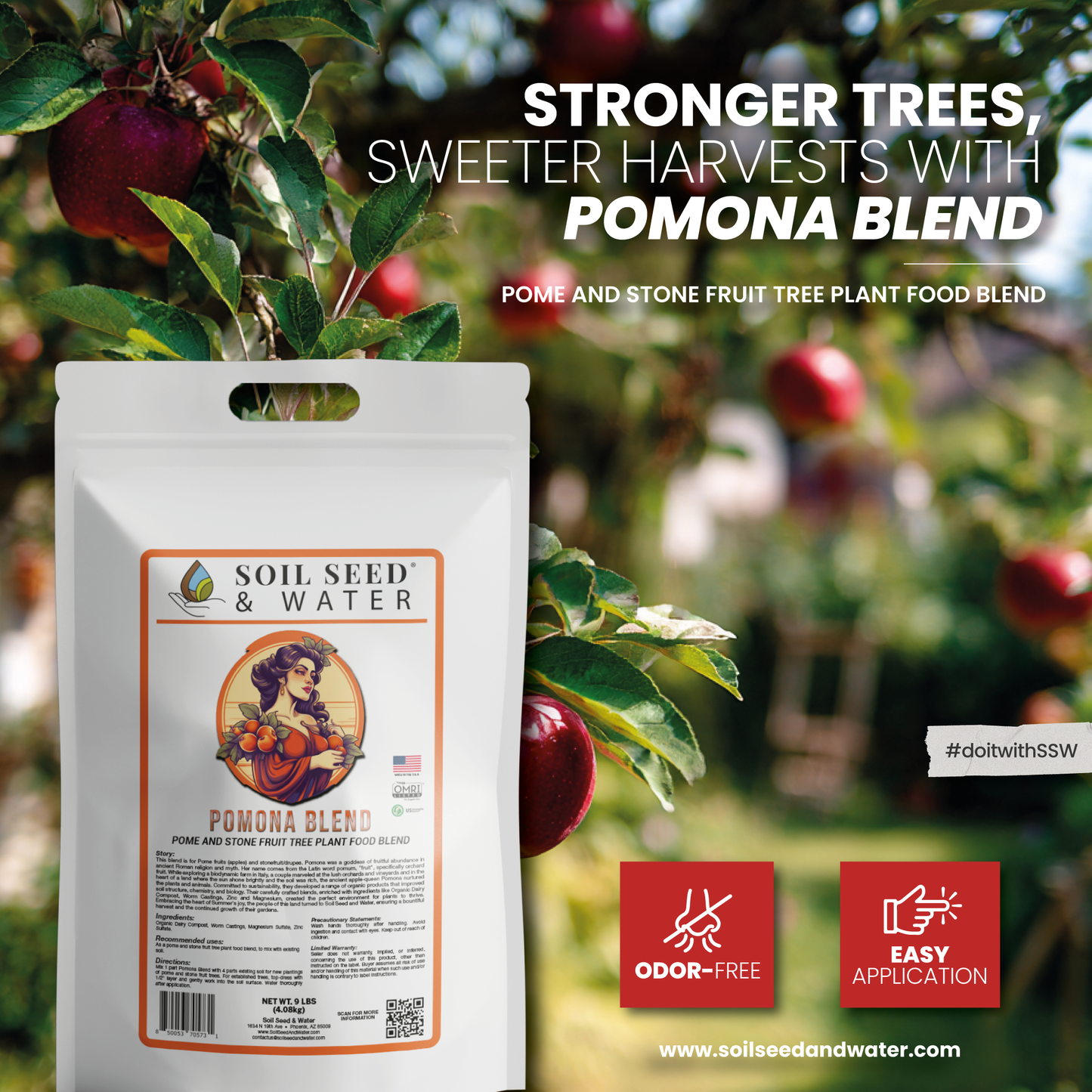 Pomona Blend Concentrated Organic Soil Amendment Fertilizer for Pome & Stone Fruit Trees
